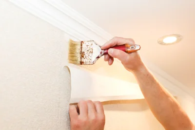 Pose de papier peint à Bergholtzzell — revêtements muraux et toiles de verre